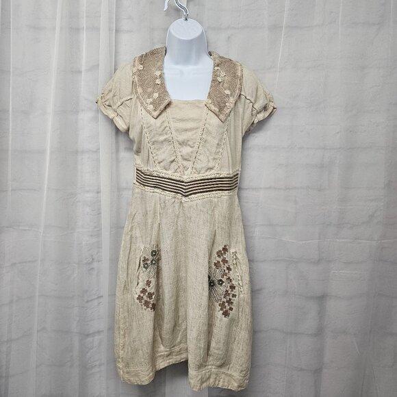 Angels never die Cream Embroidered Dress - Picture 1 of 15